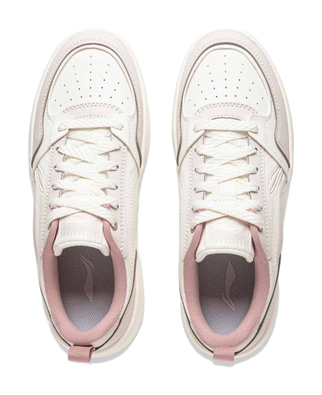 LiNing Yuanbao V2 Slip Resistant Cushioning Abrasion Resistant Low Top Skateboard Shoes Women's White Pink 