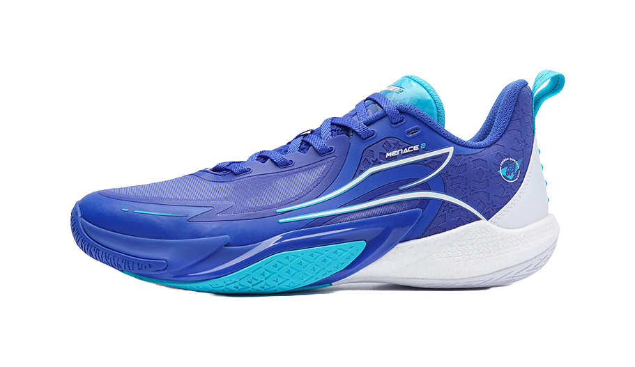 361° Blitz 2 Abrasion Resistant Breathable Mid top Carbon Critical Technology Basketball Shoes Mens Game Blue  VJSNEAKER