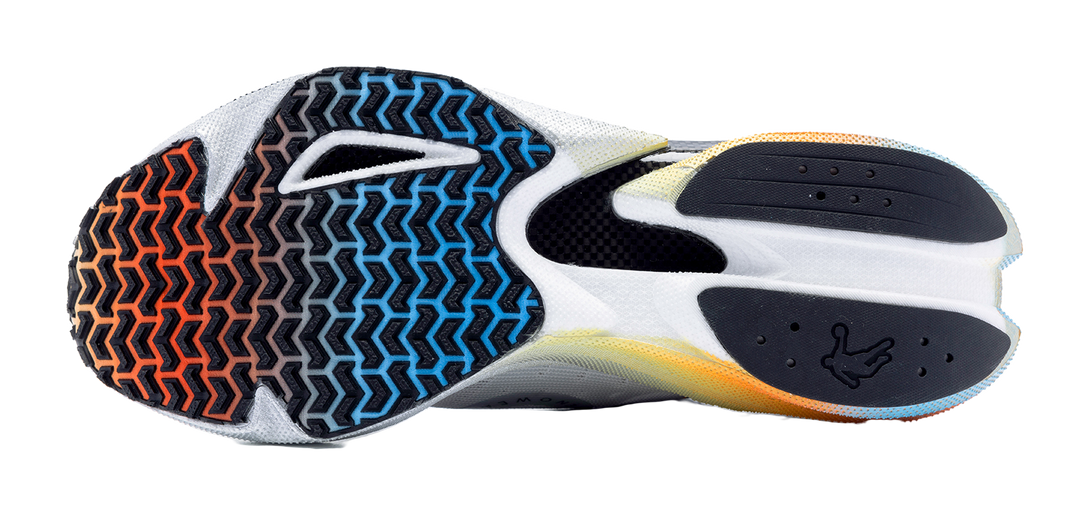 QIAODAN Feiteng PRO Cushioned Slip Resistant Abrasion Resistant Low Top Long Distance Running Shoes Men's Gray Silver 