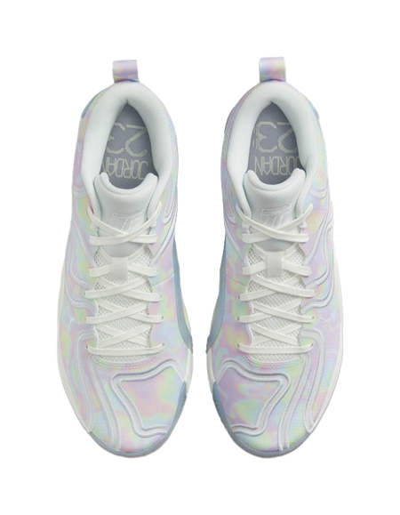 Jordan Tatum 3 Slip Resistant Abrasion Resistant Mid top Basketball Shoes Mens White Pink  vjsneaker.com