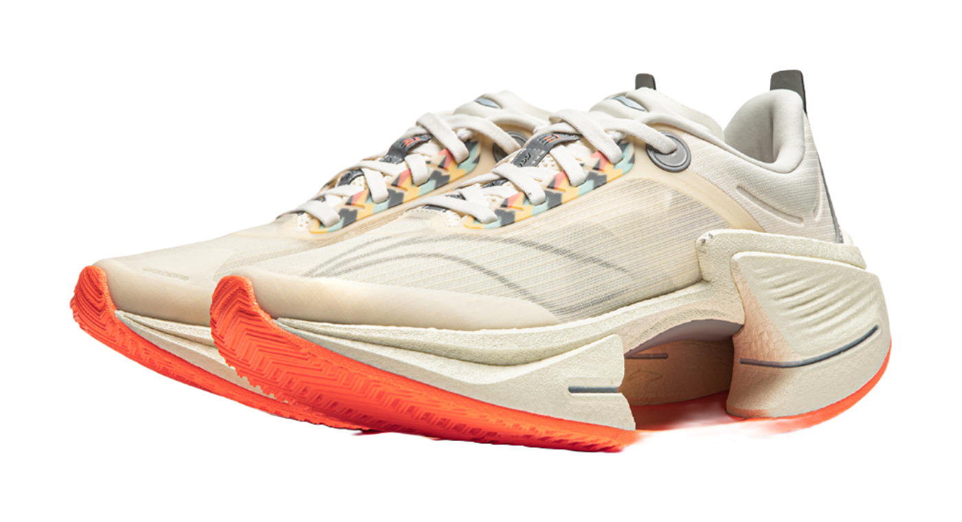 Li Ning Shadow 3 Essential Cushioning Support Rebound Low top Casual Running Shoes Womens Ecru  VJsneaker