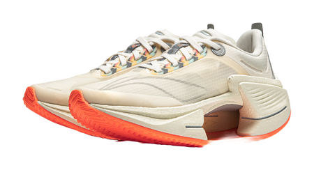 Li Ning Shadow 3 Essential Cushioning Support Rebound Low top Casual Running Shoes Womens Ecru  VJsneaker