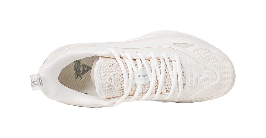 Peak state extreme Wiggins 4 comfortable and versatile fabric synthetic leather anti slip, wear-resistant, shock-absorbing low top basketball shoes men's milk white  VJsneaker
