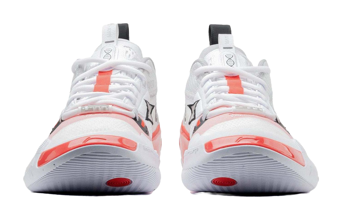 Li Ning Way Of Wade 10 Low Cushioning, Wear Resistant Low top Basketball Shoes Mens White Red  vjsneaker.com