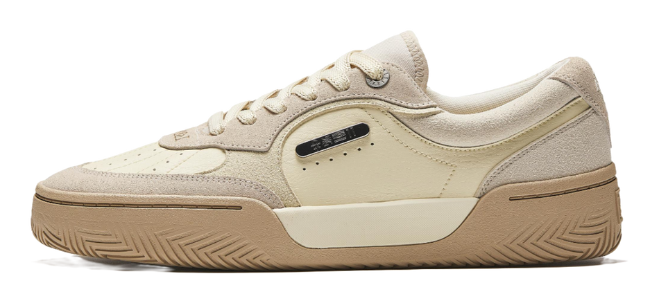ANTA KAI Tribe unisex low-top sneaker in almond white with tan panels, lace-up