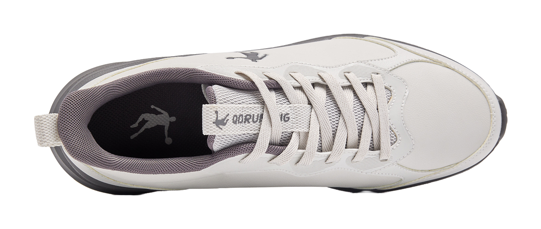QIAODAN Cushioning, Wear Resistant Low top Casual Running Shoes Men's Light Gray Quiet Gray 