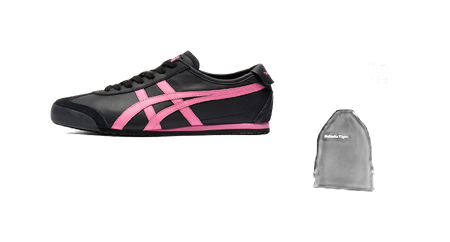 Onitsuka Tiger MEXICO 66 Breathable Low Top Casual Shoes Womens Black Pink  VJSNEAKER