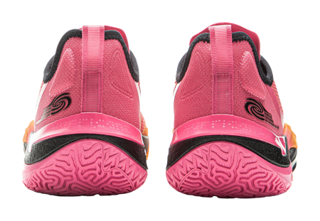 LiNing Cushioning, Slip Resistant, Abrasion Resistant, Rebound Grip Low Top Basketball Shoes Mens Pink Orange  VJSNEAKER