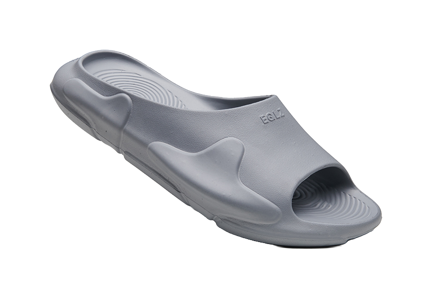 EQLZ EQUALIZER Oasis Quiet Abrasion Resistant Slide Slippers Unisex Phantom Gray