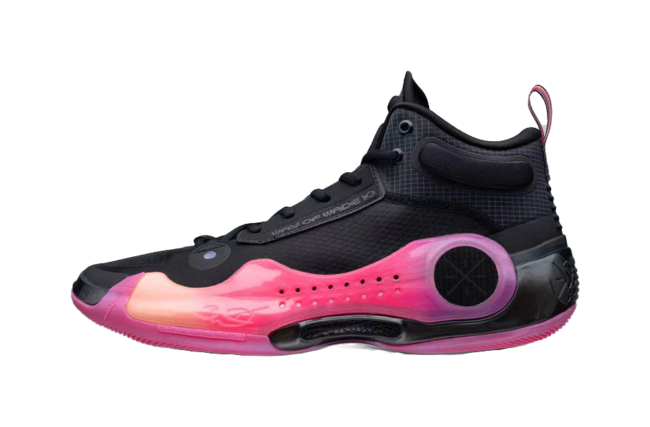 LiNing WOW 10 Sunrise Cushioning, Wear Resistant Mid top Basketball Shoes Mens Black  VJSNEAKER