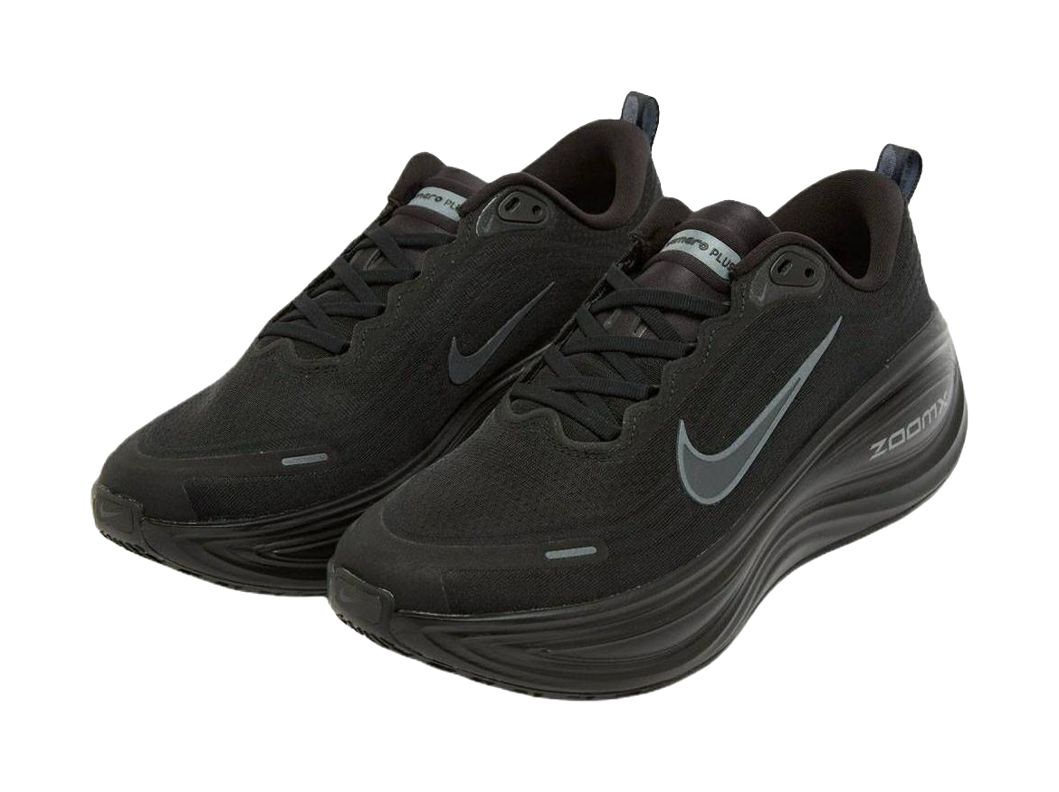 Nike Vomero Plus Slip Resistant Abrasion Resistant Low top Running Shoes Unisex Black  vjsneaker.com