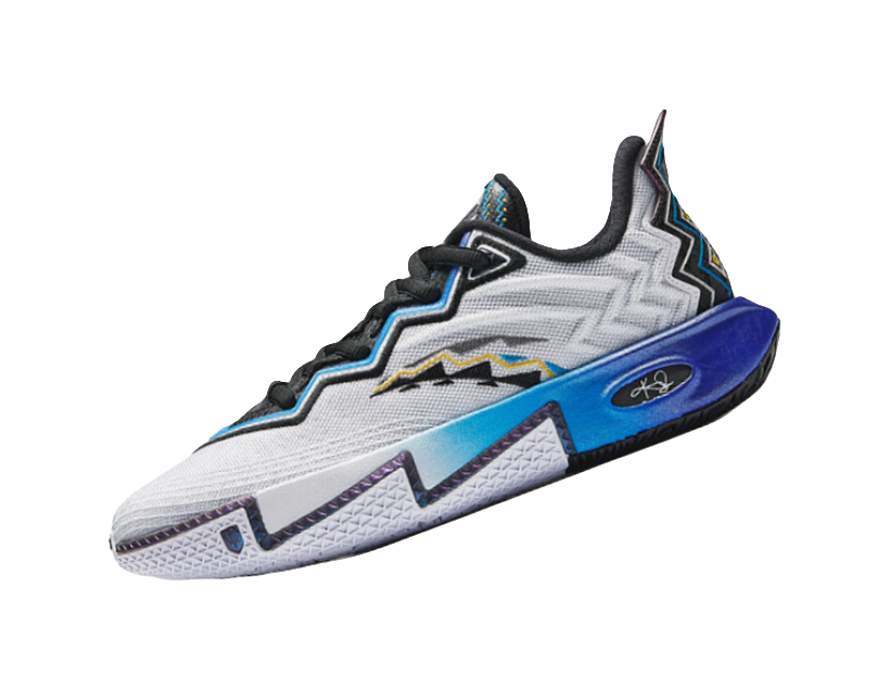 Antakids KAI 2 Slip Resistant, Abrasion Resistant, Breathable Low Top Childrens Basketball Shoes White/Basic Black  VJSNEAKER