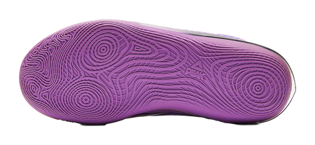 Crystal purple basketball shoe outsole with molded tread pattern