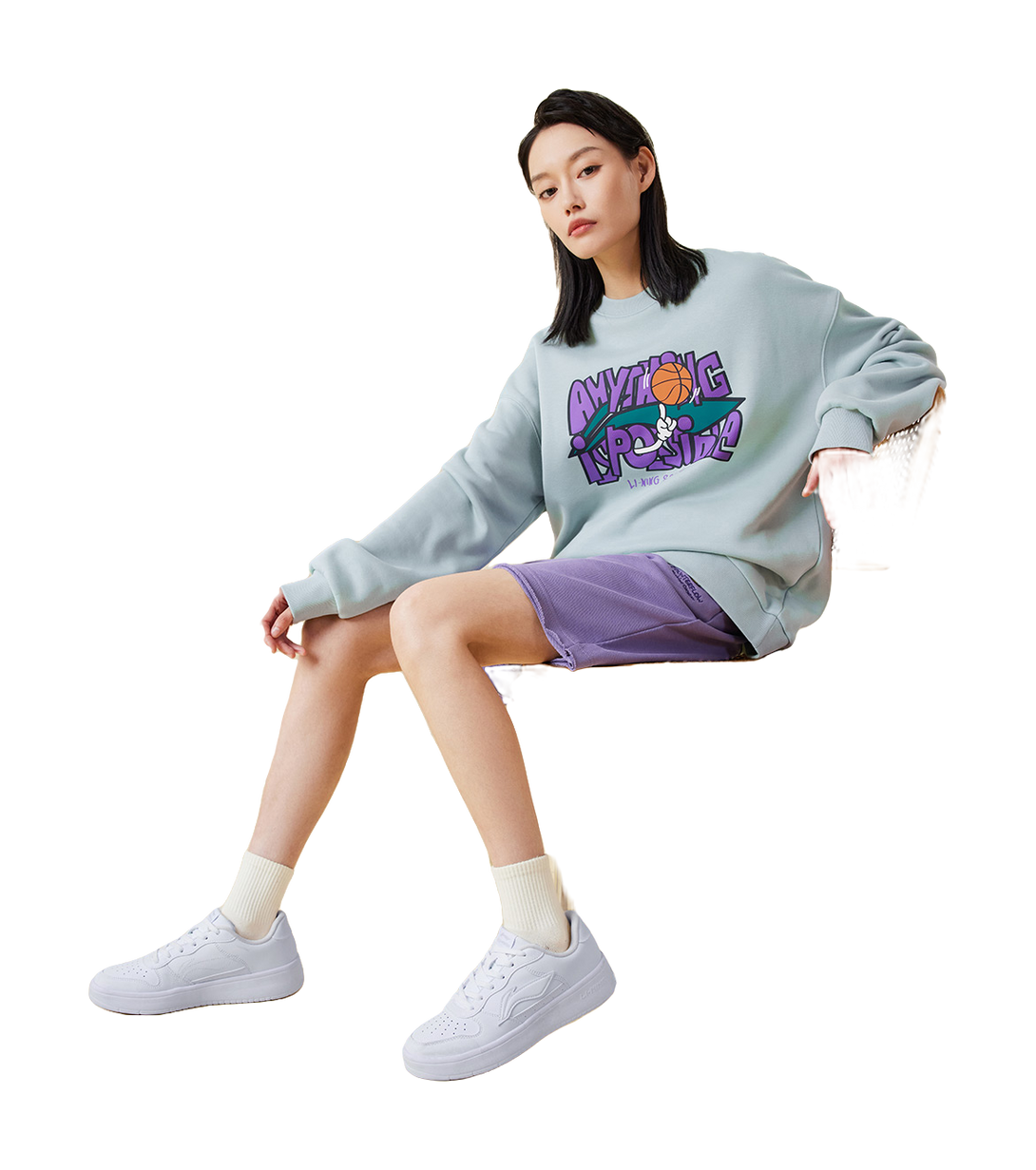 LiNing Pontoon Boats Anti Slip Wear Resistant Breathable Height Increasing Low Top Skateboard Shoes Women's White 