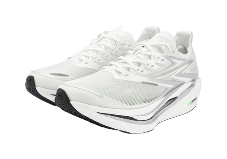 361 ° Flying Flame 4.5 MIRO Butterfly Stability Professional Sports Body Test Shock Absorber Wear resistant Breathable Low cut Carbon Plate Racing Marathon Track and Field Running Shoes Male and Female Same Silver White  vjsneaker.com