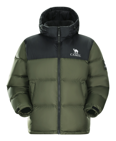 CAMEL Warm Fleece Collection Down Jacket Unisex  vjsneaker.com