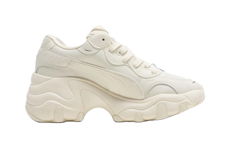 PUMA Pulsar Wedge Low Top Casual Shoes Womens Ecru  vjsneaker.com
