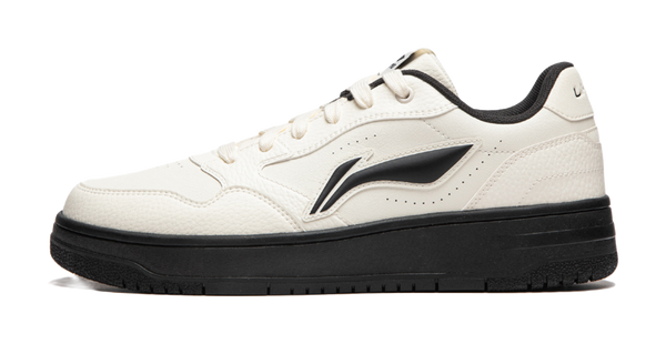LiNing Tianji Soft Anti Slip And Wear Resistant Height Increasing Low top Skateboard Shoes Women's Ecru 
