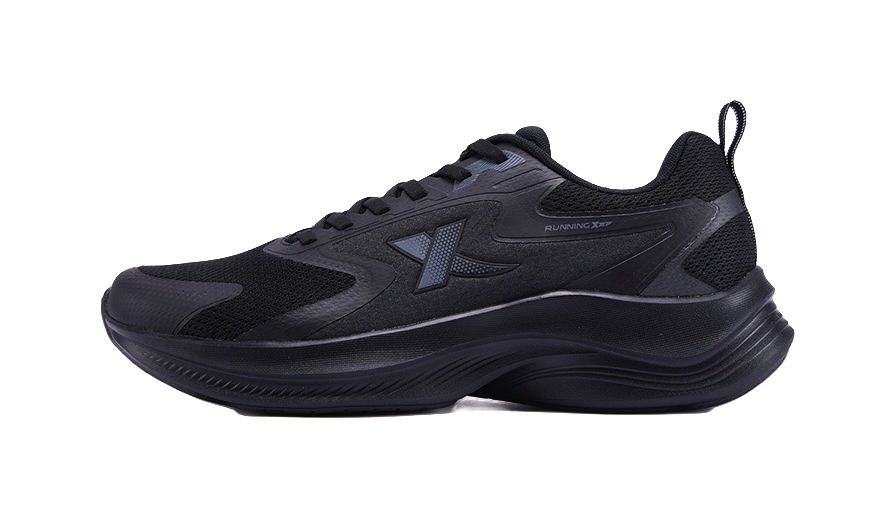 XTEP Hydrogen Wind Technology Cushioned Slip Resistant Abrasion Resistant Breathable Low Top Running Shoes Men's Black 