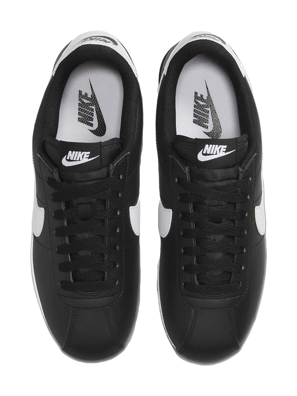 Nike Cortez Leather Black White Womens  vjsneaker.com