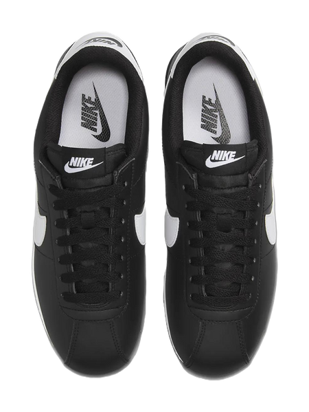Nike Cortez Leather Black White Womens  vjsneaker.com
