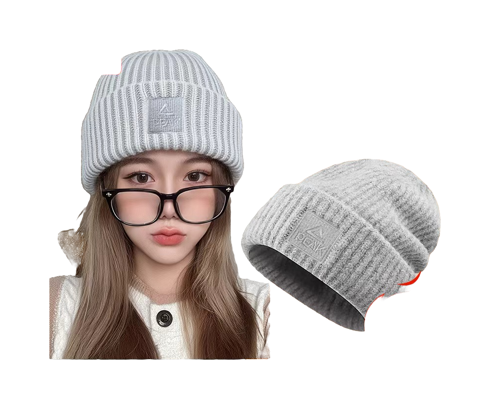 Pink autumn and winter versatile loose big head circumference solid color loose knitted polyester wool hat for both men and women, couple style  vjsneaker.com