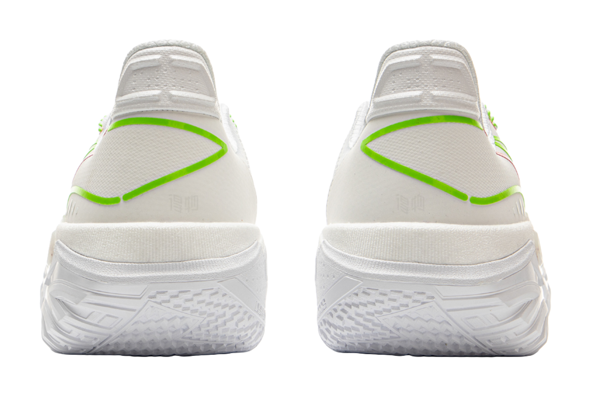 LiNing Jie Ao 2 Cushioning Anti-Slip And Wear-Resistant Rebound Low-Top Outdoor Basketball Shoes Mens White Green  VJSNEAKER