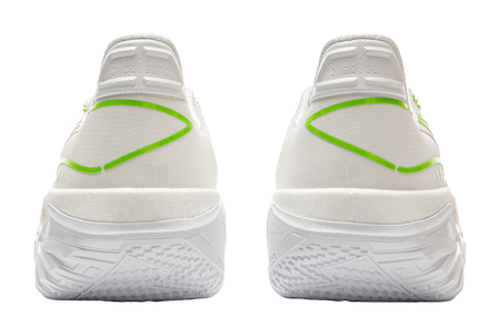 LiNing Jie Ao 2 Cushioning Anti-Slip And Wear-Resistant Rebound Low-Top Outdoor Basketball Shoes Mens White Green  VJSNEAKER