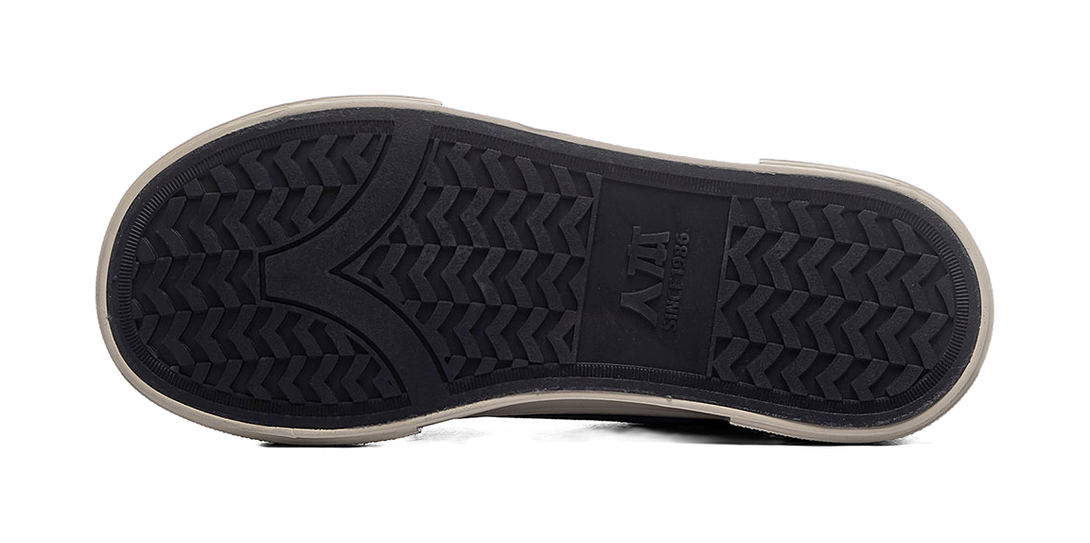 RENBEN Slip Resistant, Abrasion Resistant, Breathable Low top Canvas Shoes Unisex Black Brown 