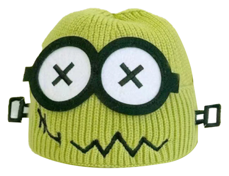 【 Essential for Autumn and Winter 】 IOTS Cute xx Eye Robot Funny Windproof, Warm, Commuting Versatile Polyester Woolen Hat for Men and Women Same Style Couple's Gift for Boys and Girls  vjsneaker.com