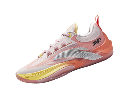 Anta Zap 1 Slip Resistant Abrasion Resistant Support Low top Childrens Basketball Shoes Pink Orange Kids  VJSNEAKER