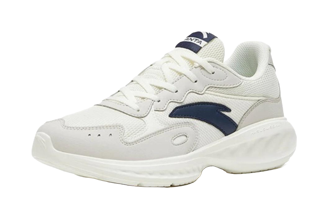 Anta Nebula Shock Absorbers Slip Resistant Abrasion Resistant Low top Casual Running Shoes Men's White Gray Blue 