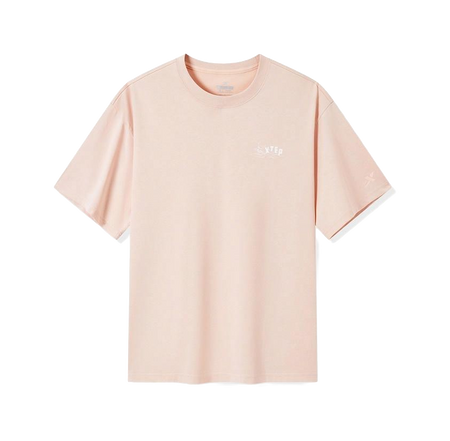 Xtep pure cotton round neck pullover, loose, casual, comfortable, soft, versatile knit T-shirt, unisex  vjsneaker.com