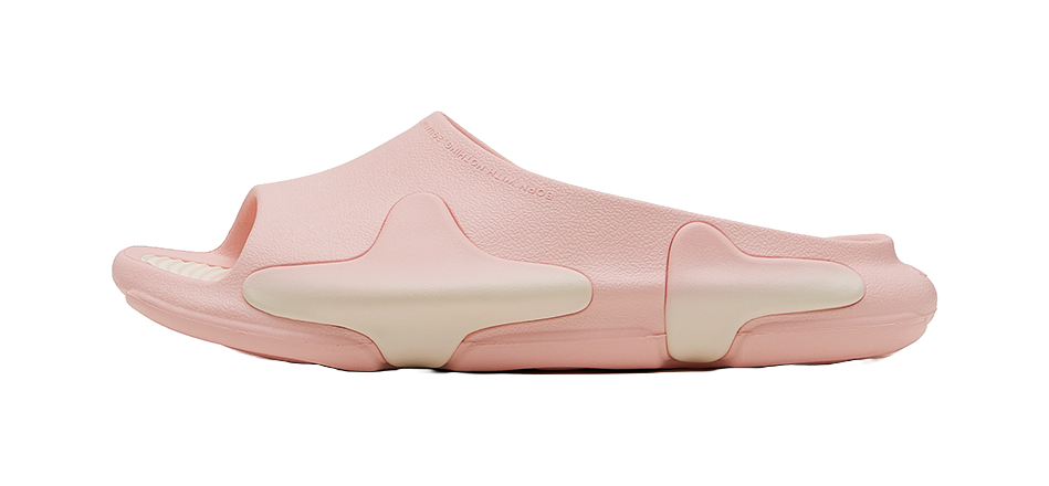 EQLZ EQUALIZER Oasis Slip Resistant Abrasion Resistant Cushioning Slide Slippers Unisex Strawberry Butter