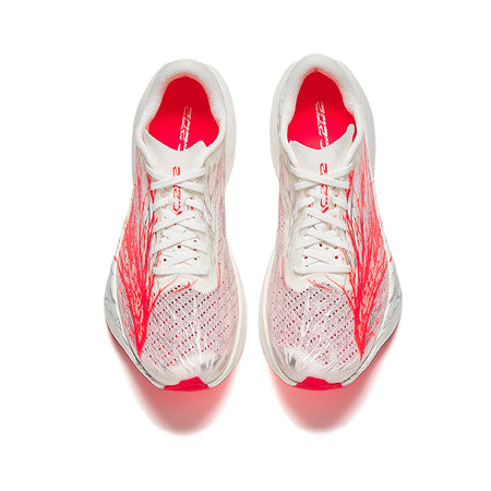 Anta C202 7.0 Synthetic Leather Low top Running Shoes Mens Papyrus White/Neon Bright Dark Red/Silver  vjsneaker.com