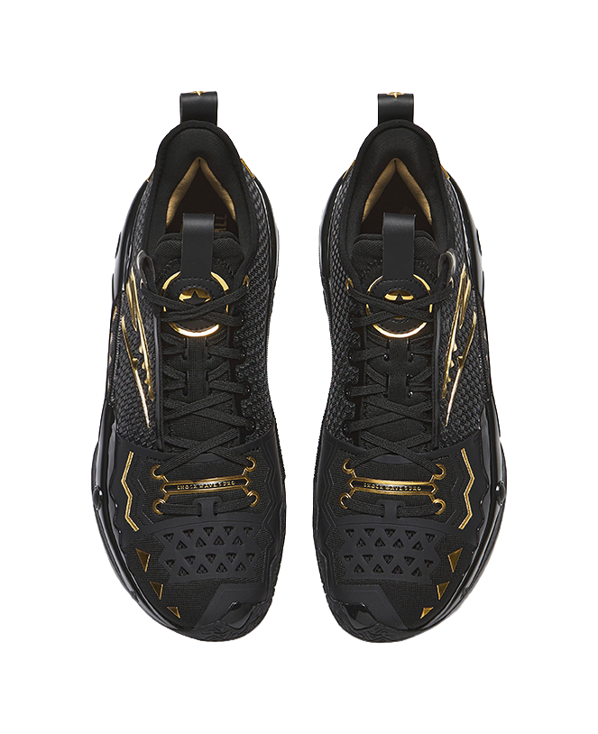 ANTA Shock Wave 5 Pro "Glory" - Basketball Shoes Men's Black Gold  VJSNEAKER