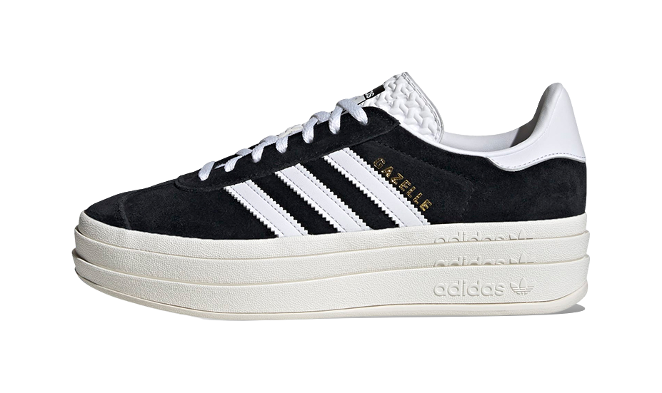 Adidas Wmns Gazelle Bold Black White Womens  vjsneaker.com