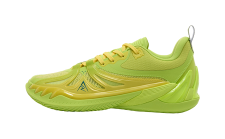 Rigorer AR3 low-top basketball shoes, lemon green with yellow laces