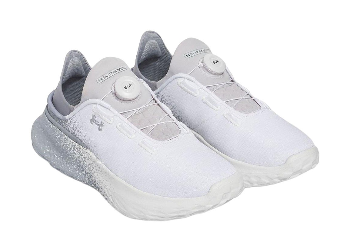 Under Armour Abrasion Resistant Breathable Low top Running Shoes Mens White Gray  vjsneaker.com