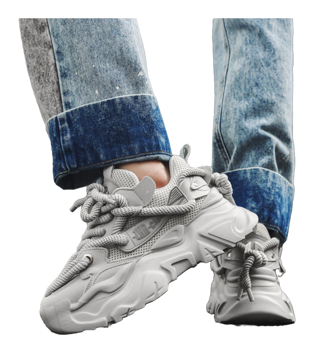 ZHR Flying Fish Model Breathable And Lightweight Low top Chunky Sneakers Unisex 