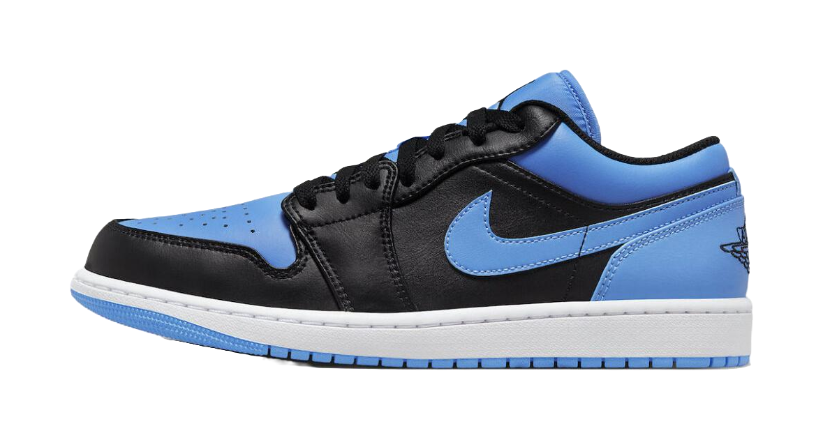 Jordan 1 Low Black University Blue  vjsneaker.com