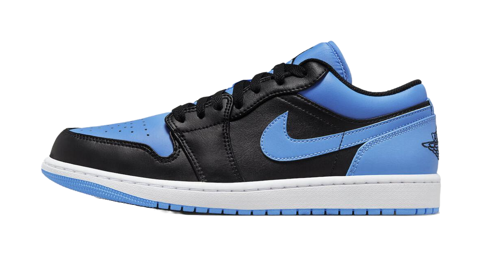Jordan 1 Low Black University Blue  vjsneaker.com