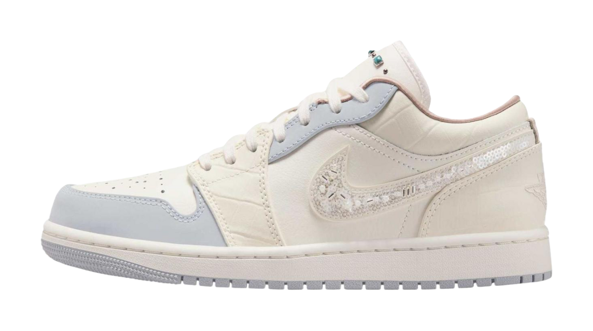 Jordan Air Jordan 1 Abrasion Resistant Low Top Vintage Basketball Shoes Womens Ecru  VJSNEAKER