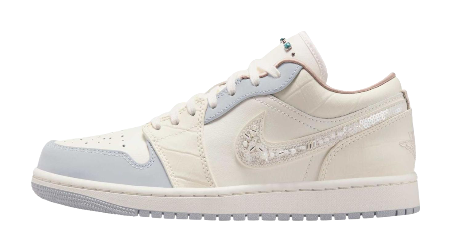 Jordan Air Jordan 1 Abrasion Resistant Low Top Vintage Basketball Shoes Womens Ecru  VJSNEAKER