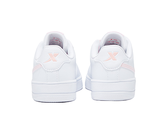 XTEP Air Force 1 Abrasion Resistant Breathable Slip Resistant Low top Kids' Skateboarding Shoes White Pink Teenagers 