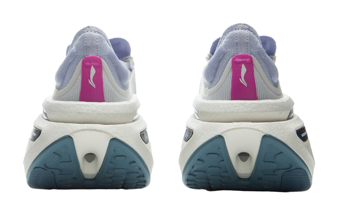 LiNing Shadow 3.0 Cushioning Abrasion Resistant Breathable Rebound Low top Casual Running Shoes Unisex White Purple 