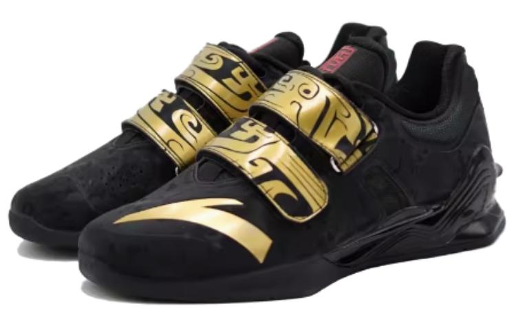 Anta Wen Ding - Weightlifting Shoes Men's Black Gold – VJsneaker
