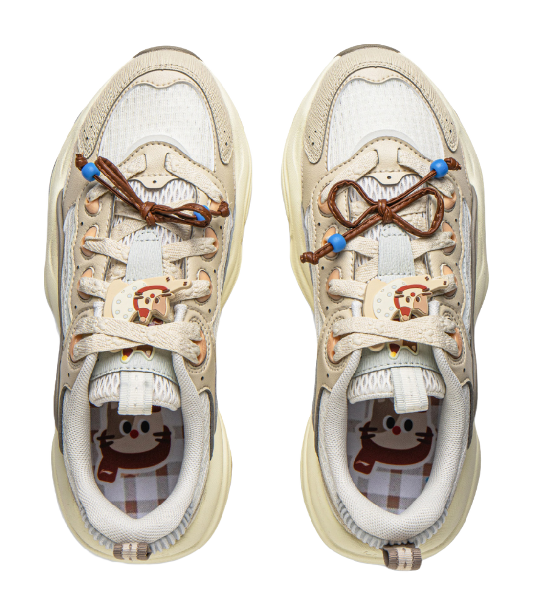 LiNing Honey Cushioning, Slip Resistant, Abrasion Resistant Support Low top Chunky Sneakers Women's Ivory Dune Khaki 