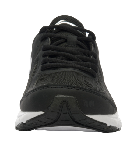 Li-Ning lace-up running shoe, black textured toe and white sole