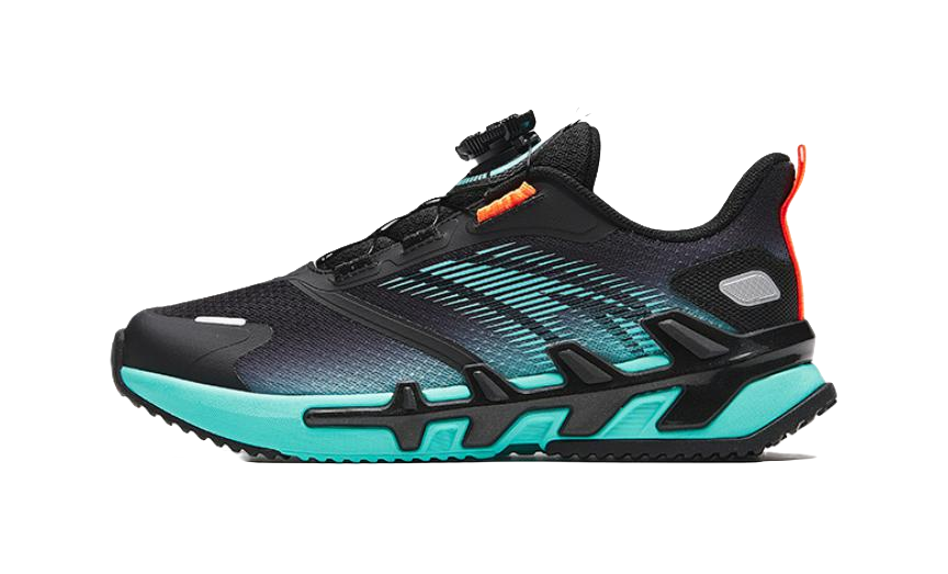 Antakids Anti Slip Wear Resistant Low Top Kids' Running Shoes Black Green Unisex 